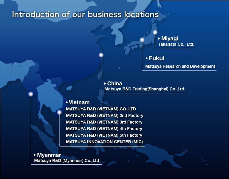 Locations of business offices